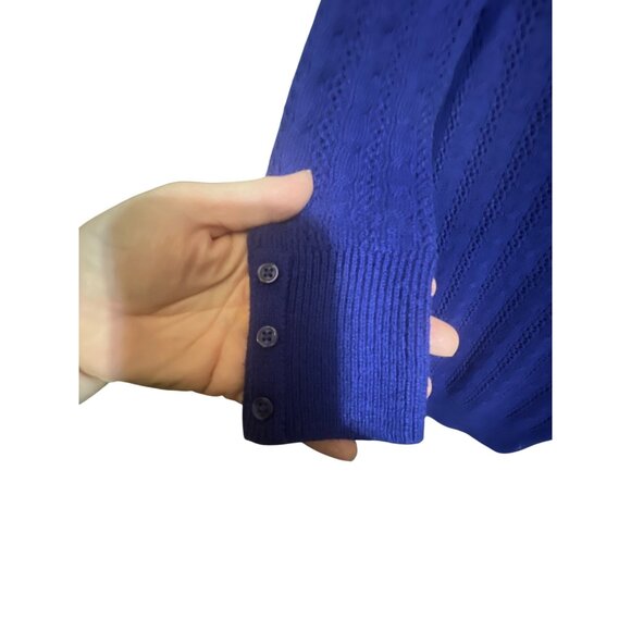 American Eagle Outfitters XS Knit Sweater With Button Cuffs & Scoop Neck Y2K - Picture 5 of 5